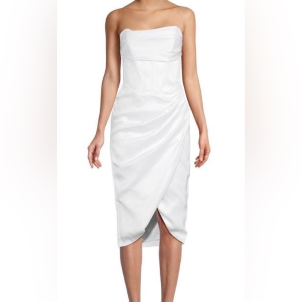 New never worn White Bardot Jamila strapless corset dress